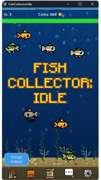 Fish Collector Idle - Pantalla de pesca